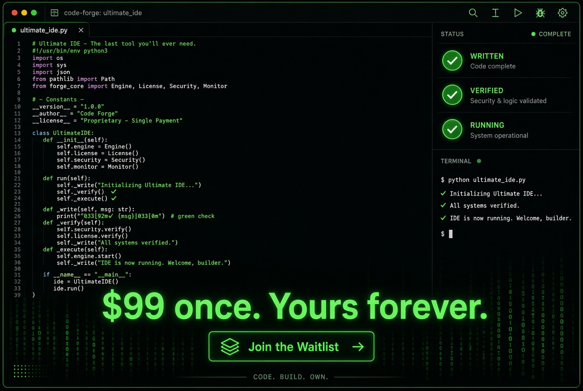 Bunker game-dev session — $99 once, yours forever